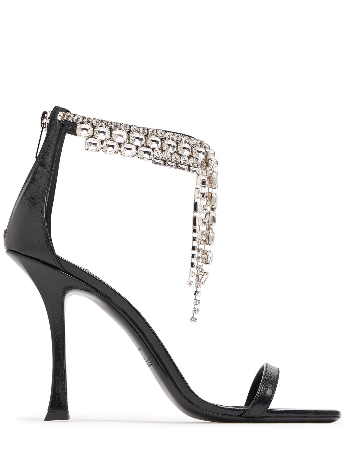 Jimmy Choo レディース ホワイト Verity レザーサンダル 100mm ヒール
