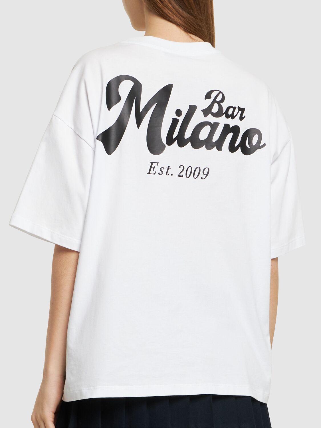 MSGM Logo Cotton Boxy T-shirt in White | Lyst UK