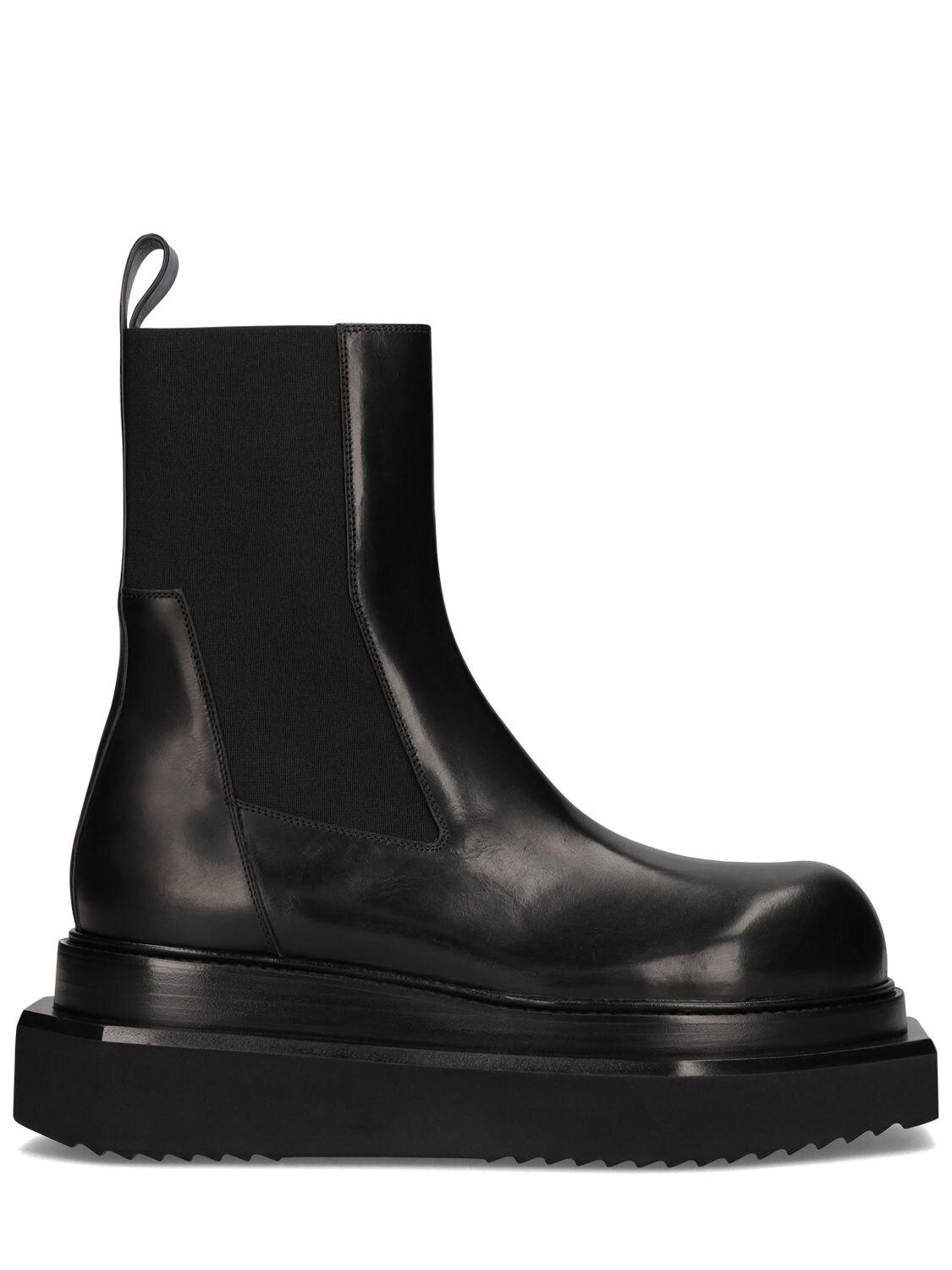 Rick Owens Beatle Turbo Cyclops Leather Boots in Black for Men | Lyst