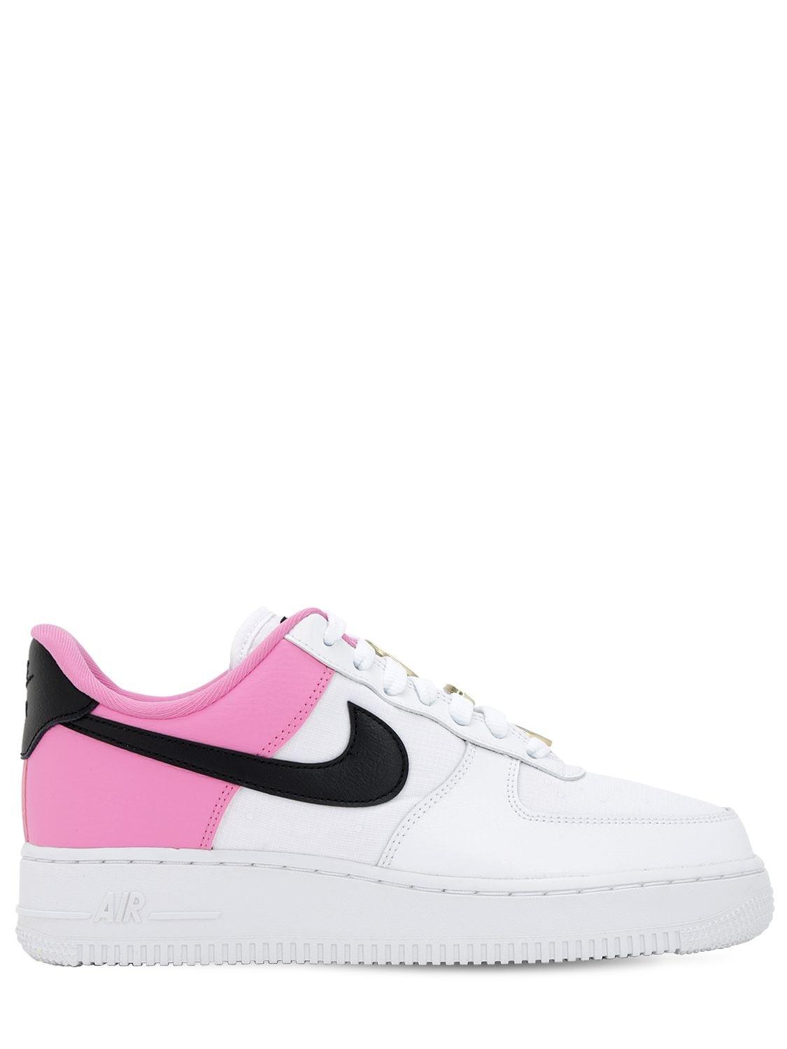 Zapatillas en blanco, rosa y negro con placas Nike de Cuero de color Blanco  | Lyst