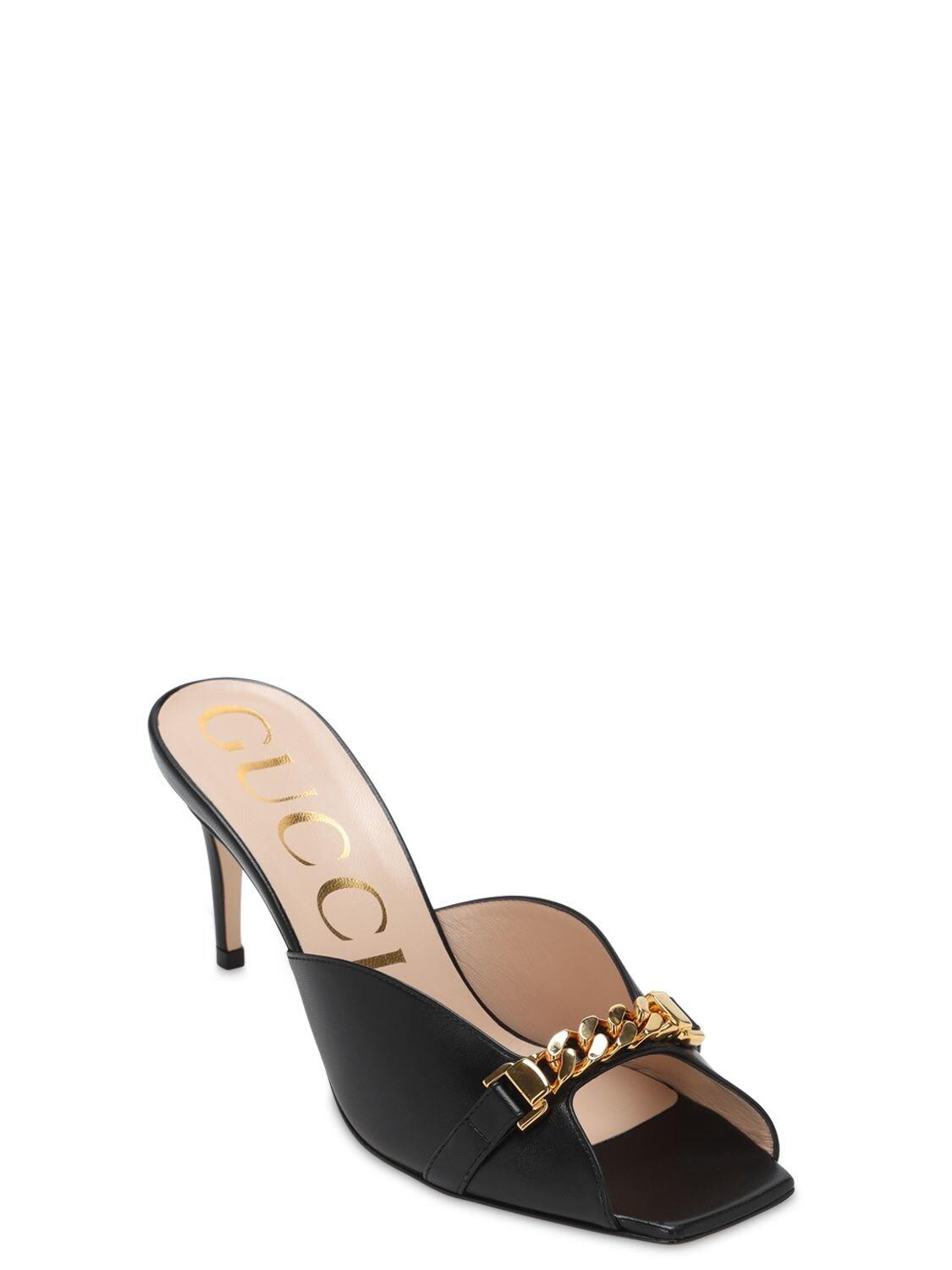 gucci sylvie chain mules