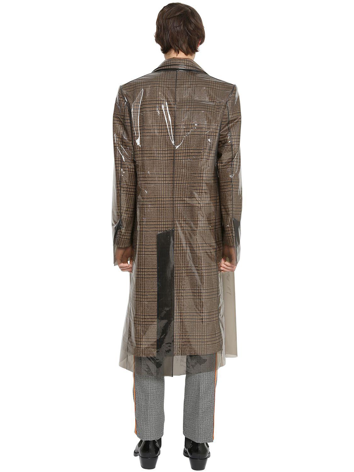 calvin klein plaid coat