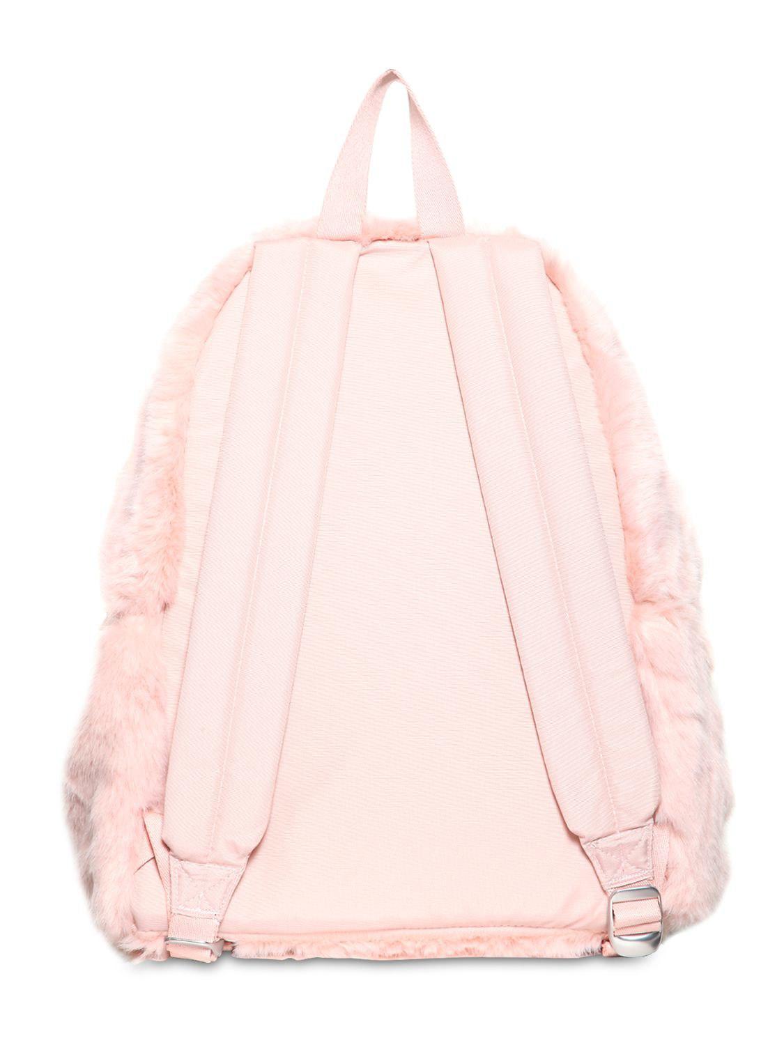 eastpak pink fur