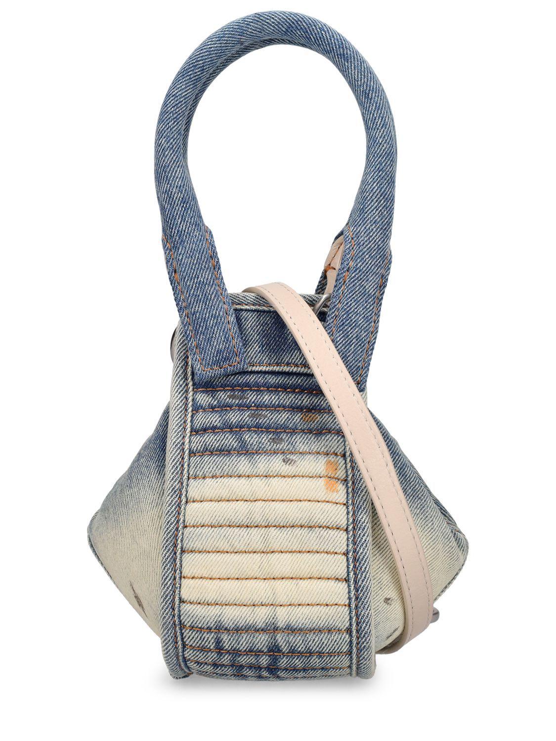 DIESEL Xxs D-vina Denim Top Handle Bag in Blue | Lyst