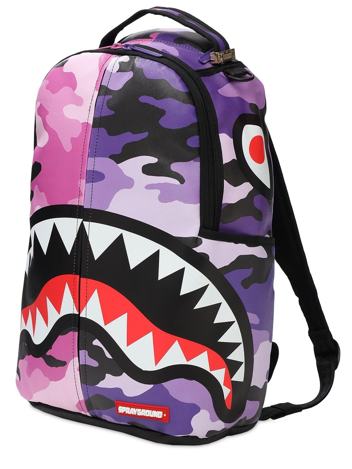Shop Sprayground Split Sharkmouth Camo Backpack B3002 camo