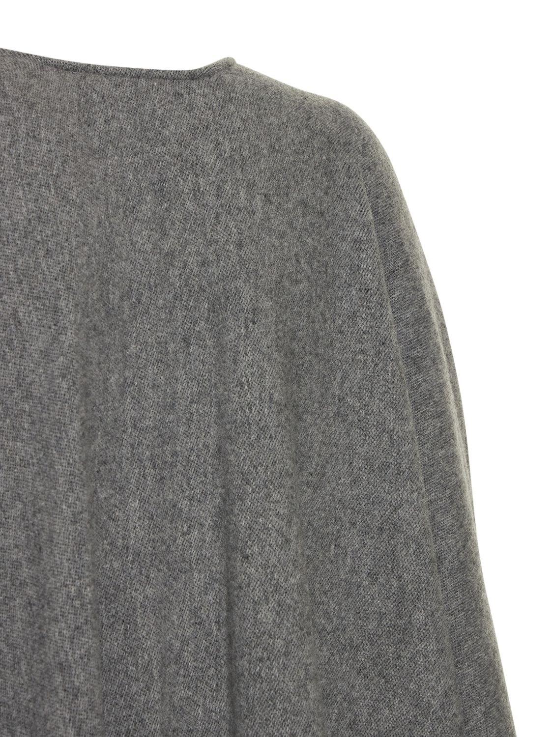 Max Mara Wolle Umhang Aus Wollmischgewebe Mit Logo oxford in Grau Damen Bekleidung Mäntel Capes 