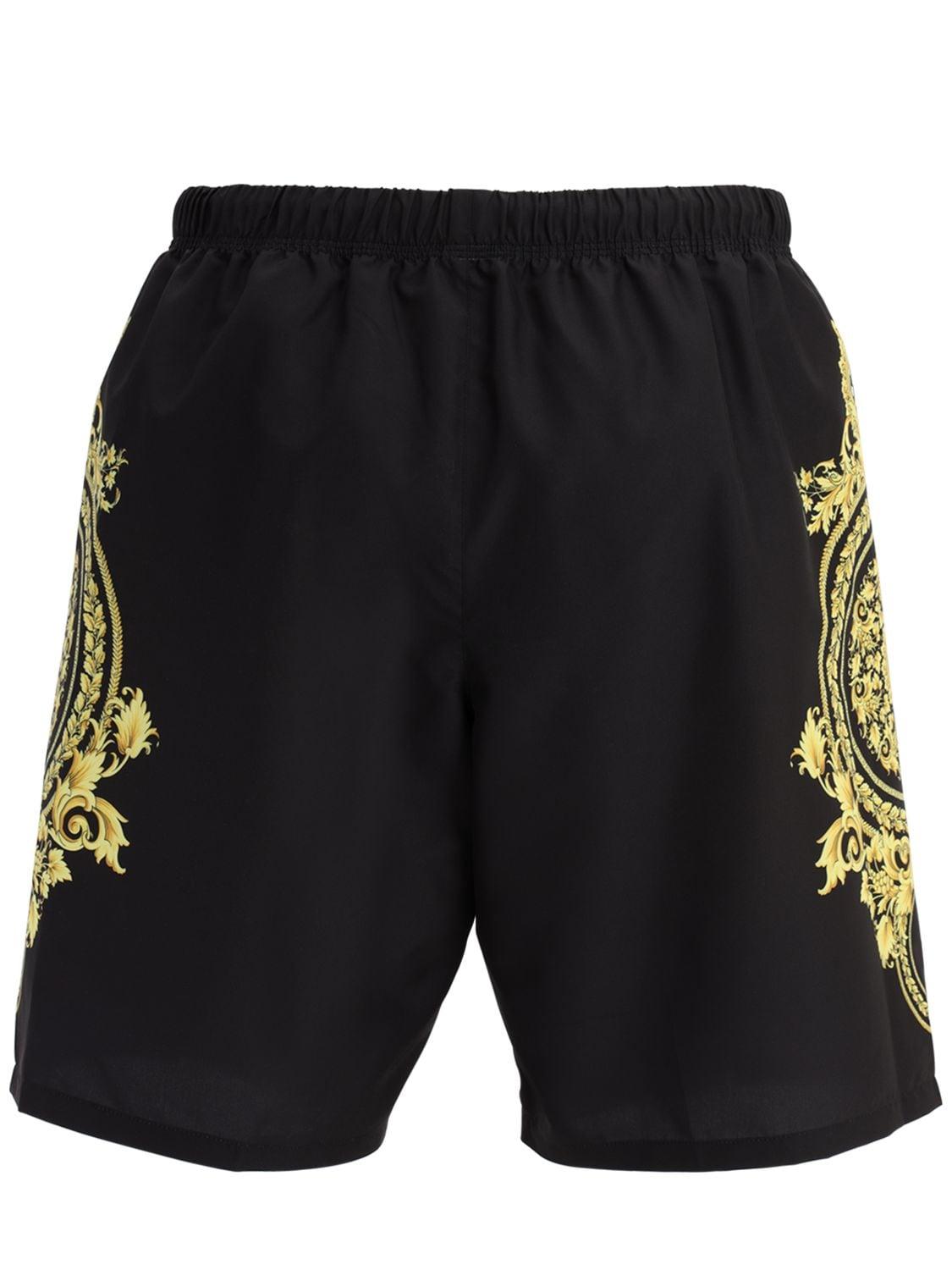 mens black versace swim shorts