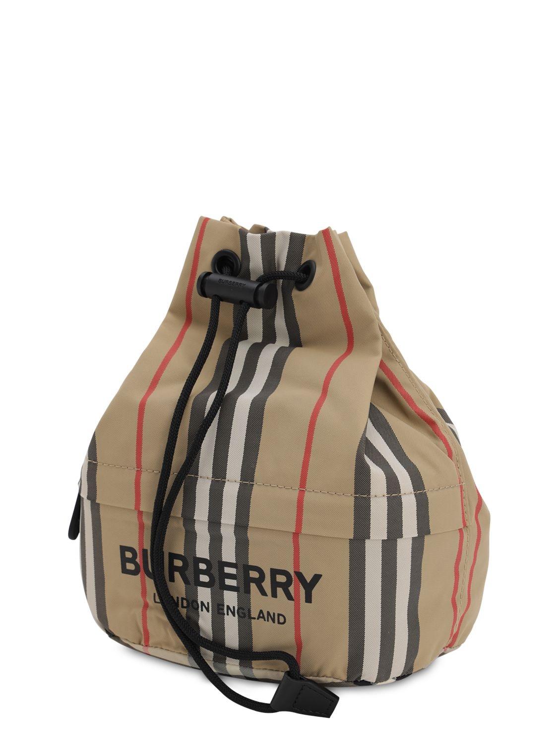 Burberry Synthetic Phoebe Mini Drawstring Pouch | Lyst