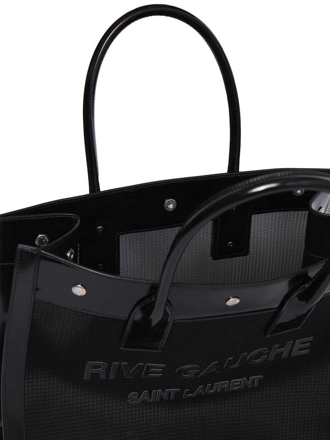 Saint Laurent Rive Gauche canvas tote bag - Black