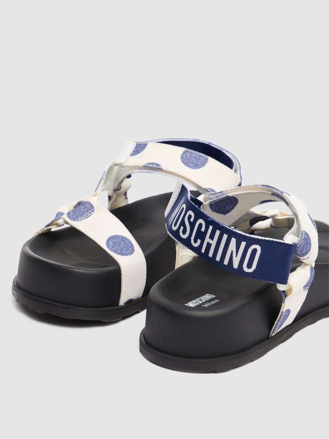 サンダル Moschino 'Sporty' sandals Moschino 40mm Sporty Canvas Sandals in White | Lyst