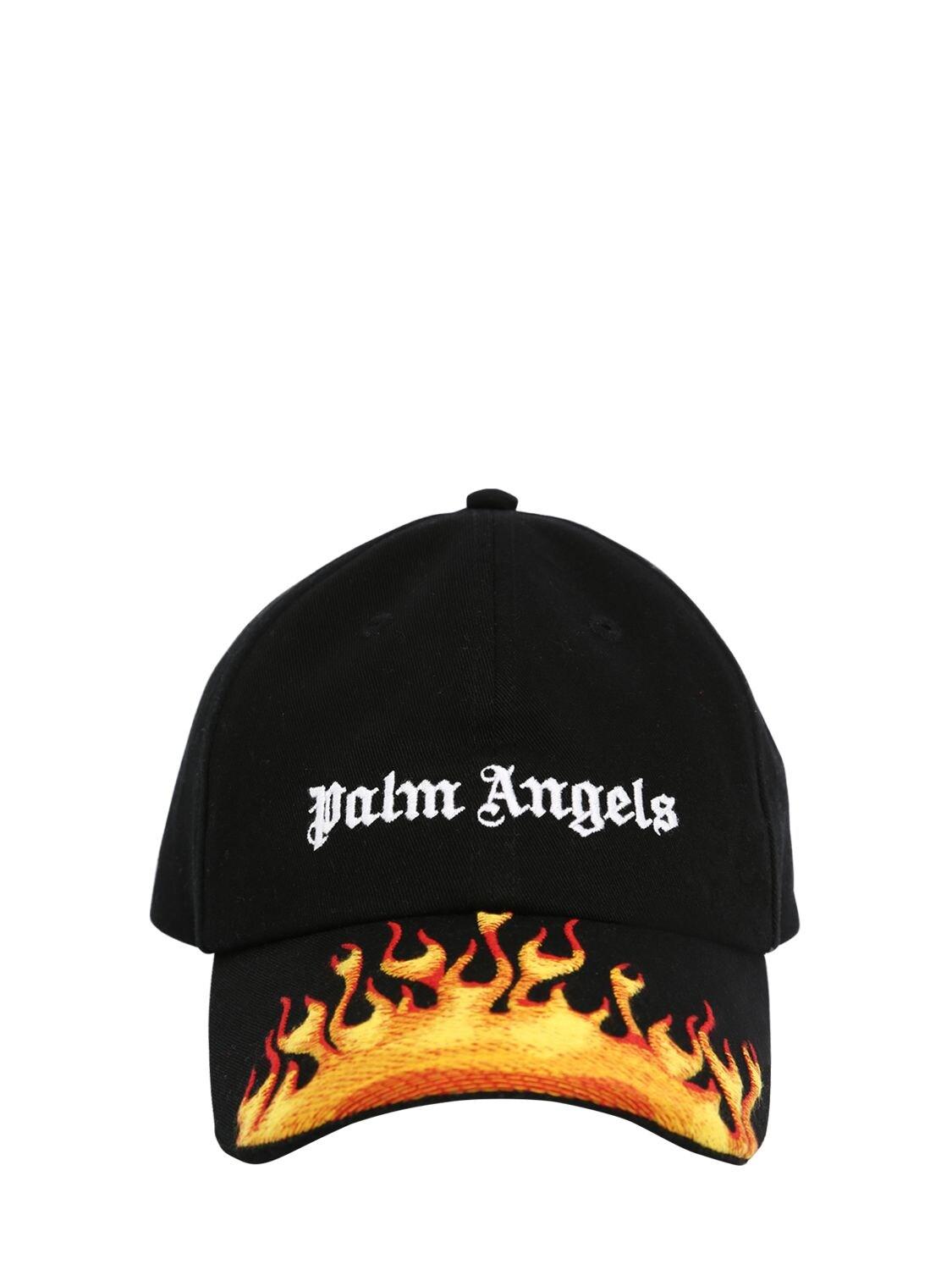 Palm Angels Flames Baseball Cap in Black for Men | Lyst