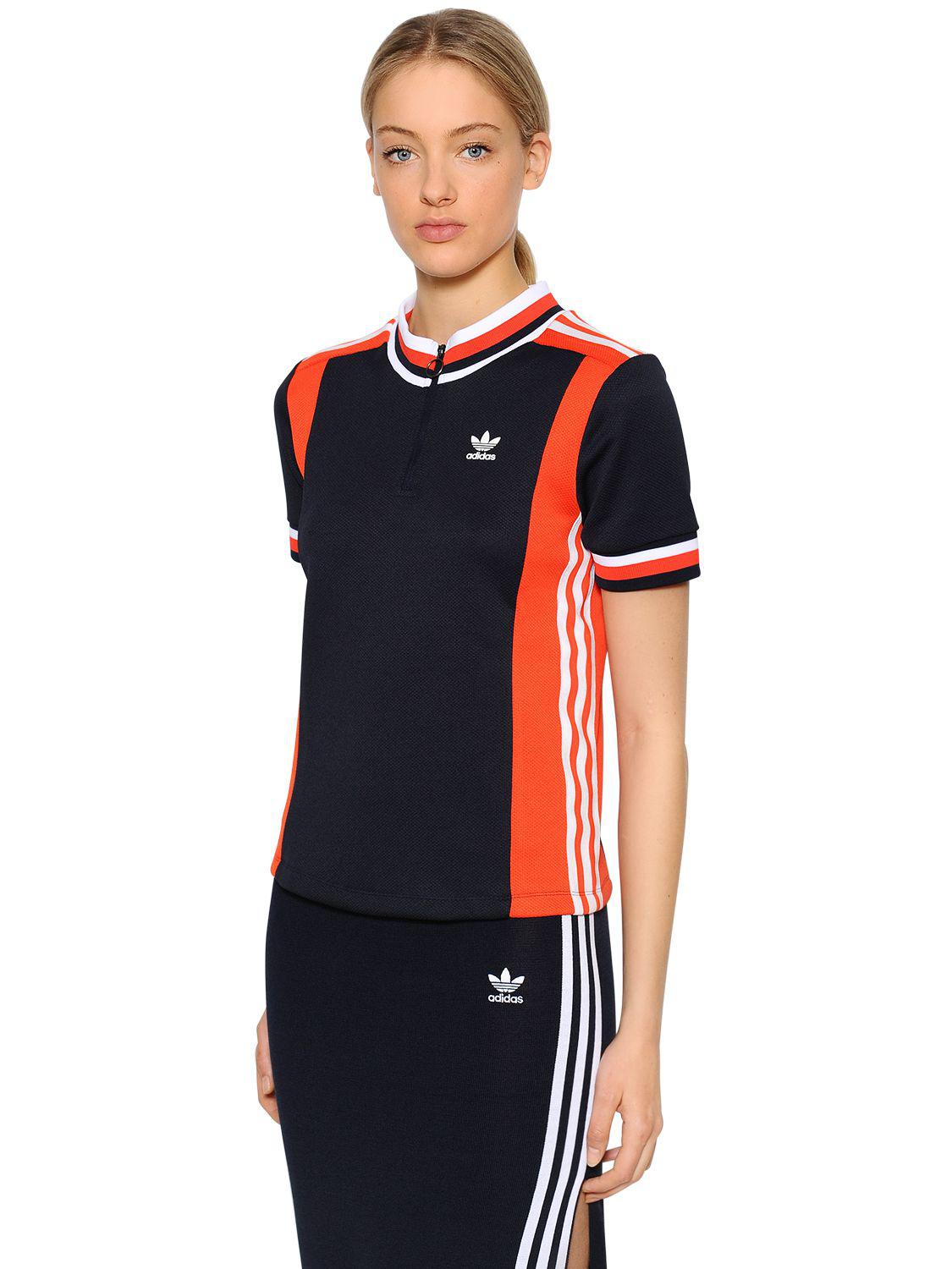 adidas Originals Osaka Archive Jersey T-shirt in Navy/Orange (Blue) - Lyst
