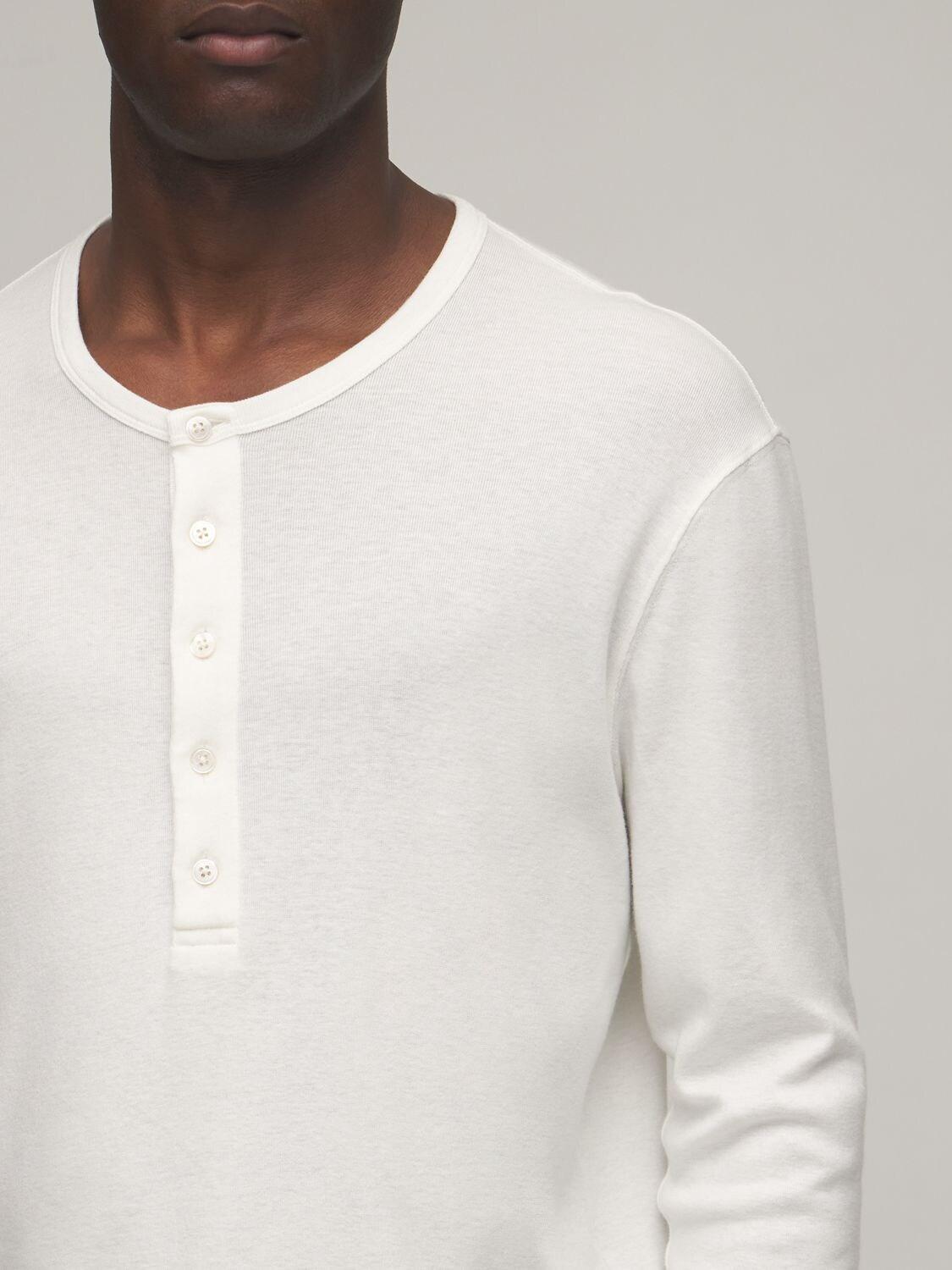 Tom Ford Serafino Cotton & Modal T-shirt in White for Men - Lyst