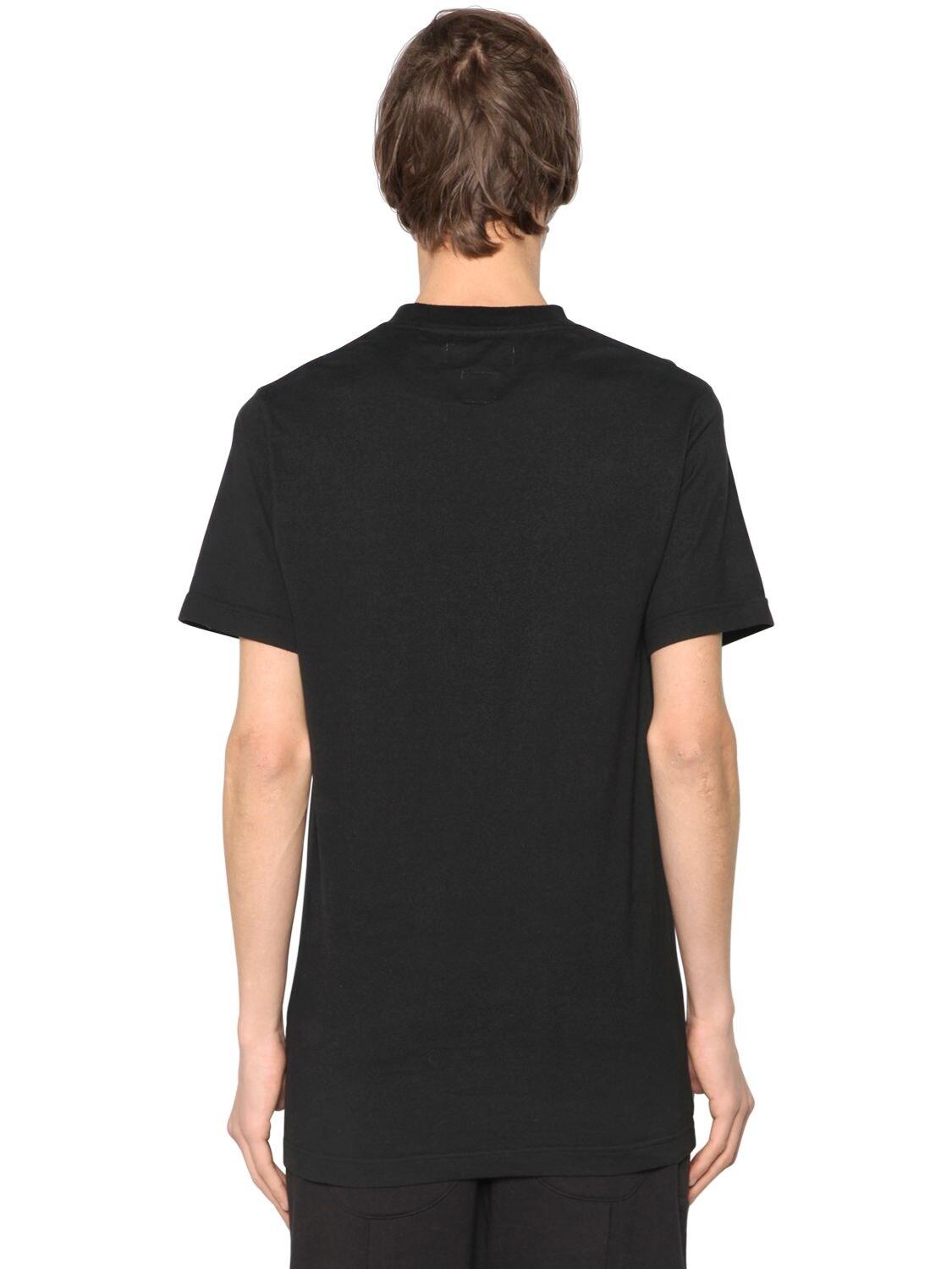 Facetasm Logo Embroidered Cotton Jersey T-shirt in Black for Men - Lyst