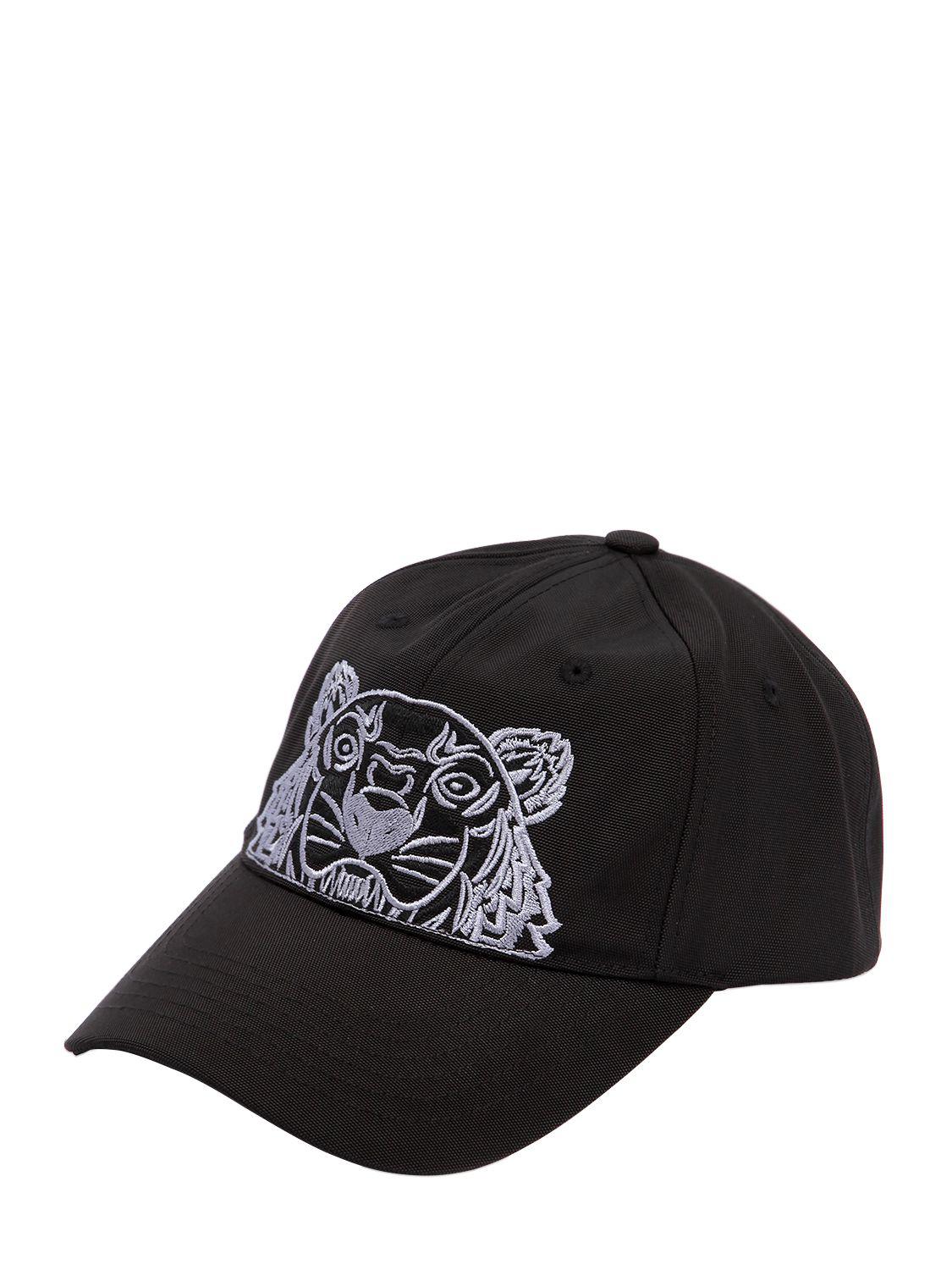 KENZO Tiger Canvas Cap in Black for Men | Lyst