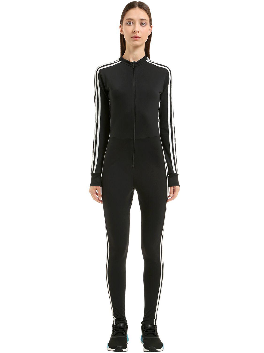 adidas Originals Stage 3 Stripes Tricot Jumpsuit in Black - Lyst