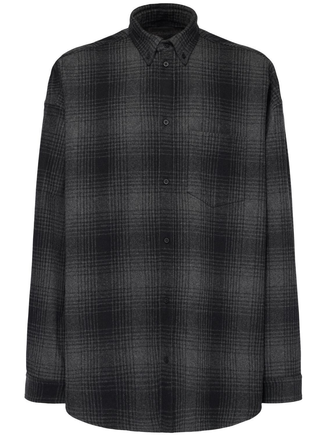 Balenciaga メンズ ブラック オーバーサイズシャツ シャツ