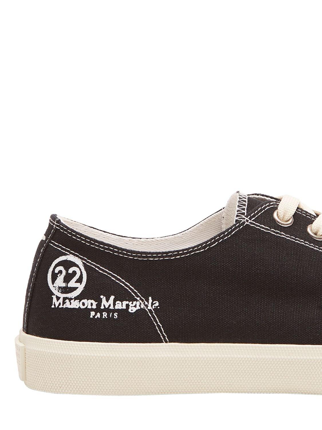 Maison Margiela Tabi Low Top Canvas Trainers in Black for Men 