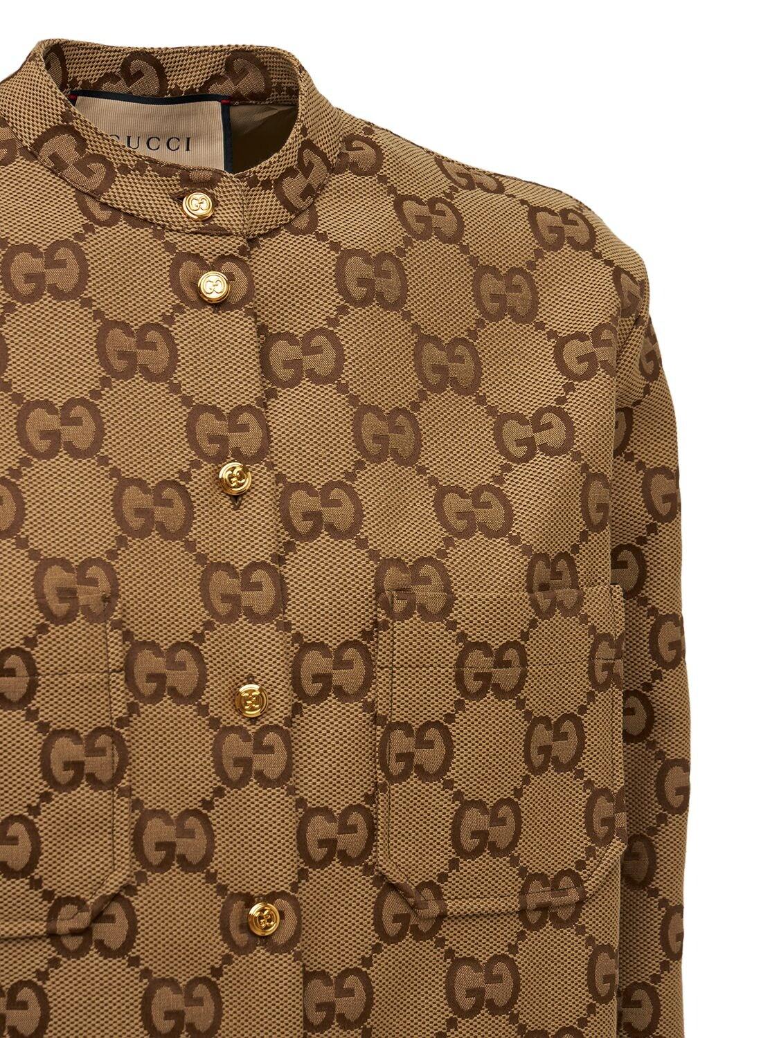 Gucci Maxi GG canvas shirt - Neutrals