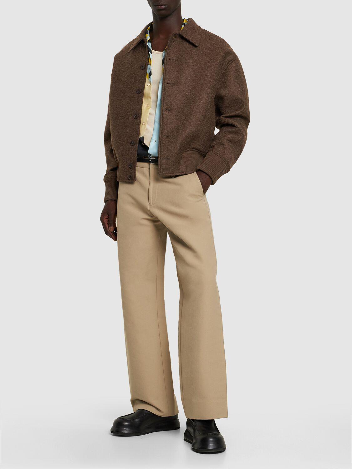 Jacquemus Le Bomber Feltro Wool Jacket in Brown for Men | Lyst Jacquemus Le Bomber Feltro Wool Jacket in Brown for Men | Lyst