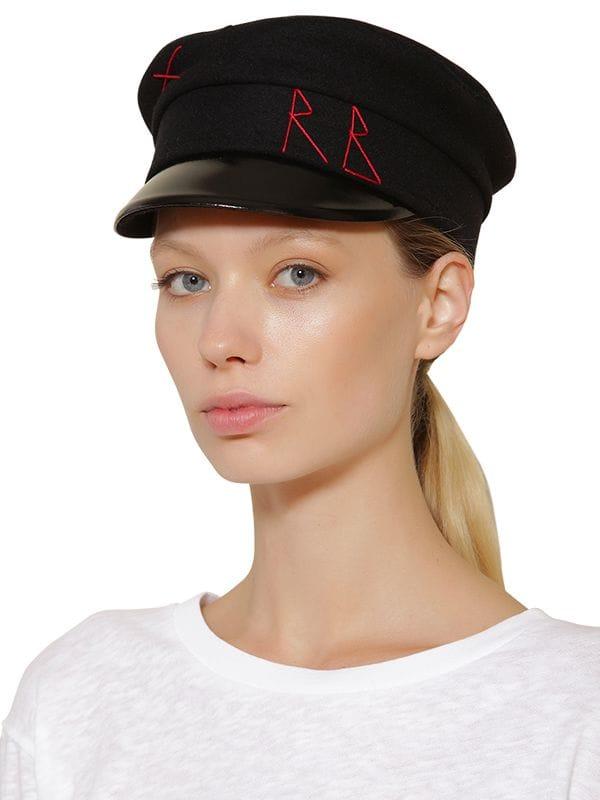 Ruslan Baginskiy Baker Boy Wool Cap in Black Lyst