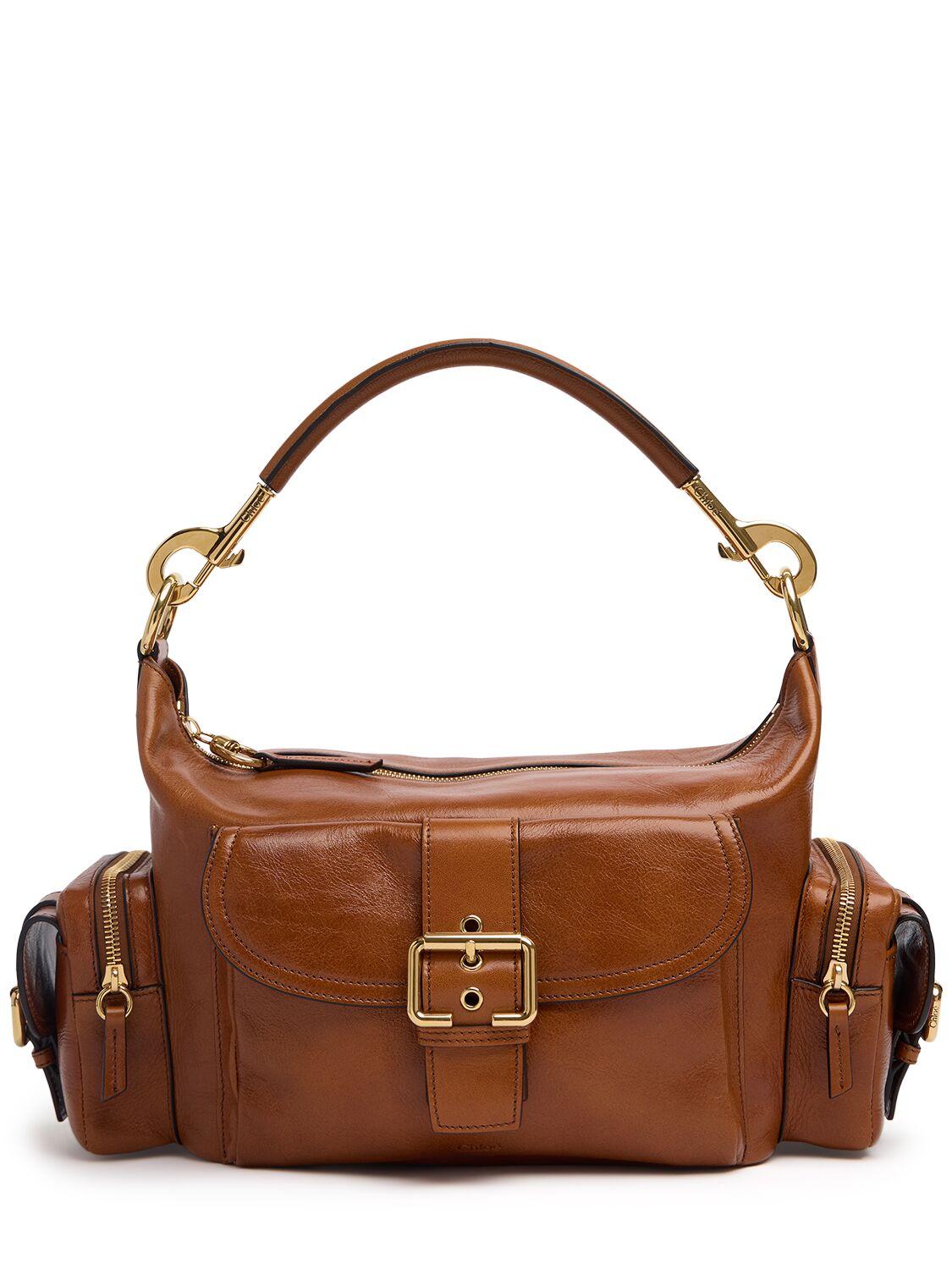 Chloe ブラウン レザー ハンドバッグ