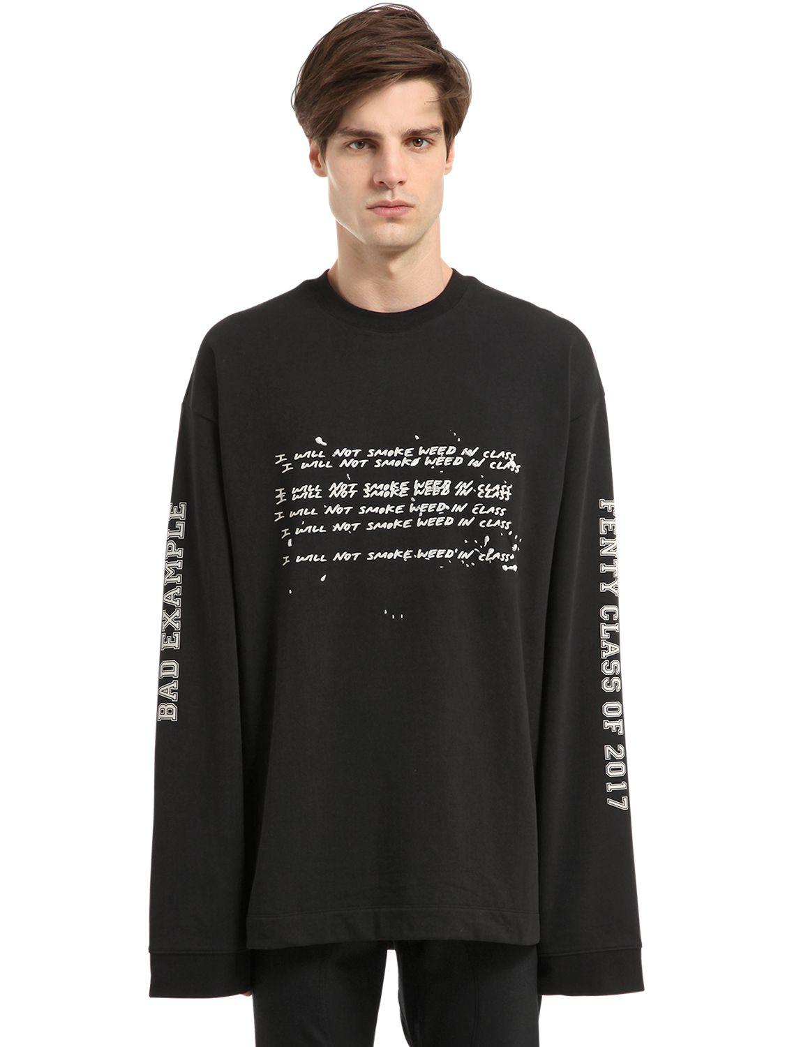 PUMA T-shirt Oversize "i Will Not Smoke Weed In Class" in Black for Men |  Lyst