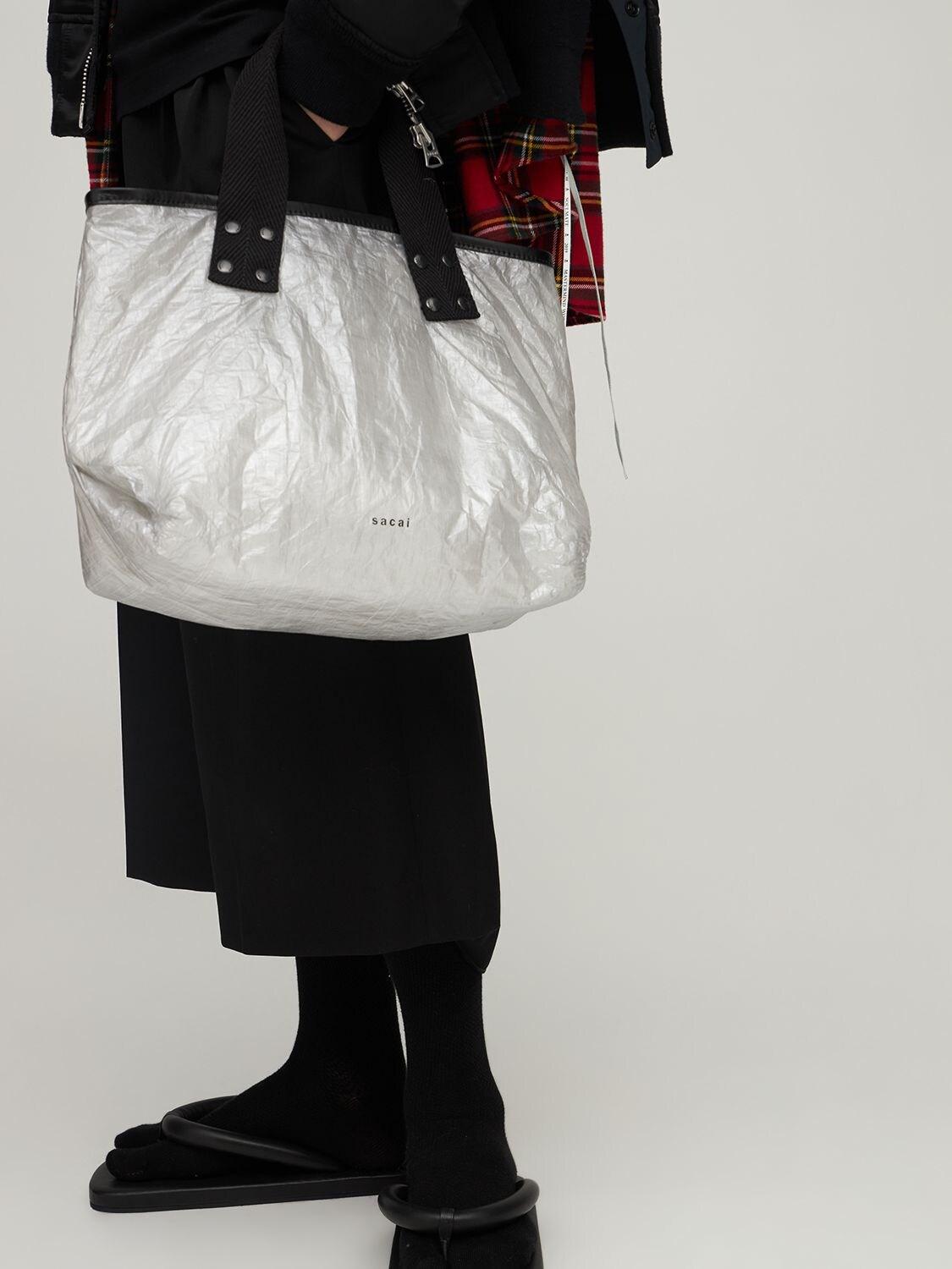Sacai Medium Dyneema Tote Bag in White for Men | Lyst