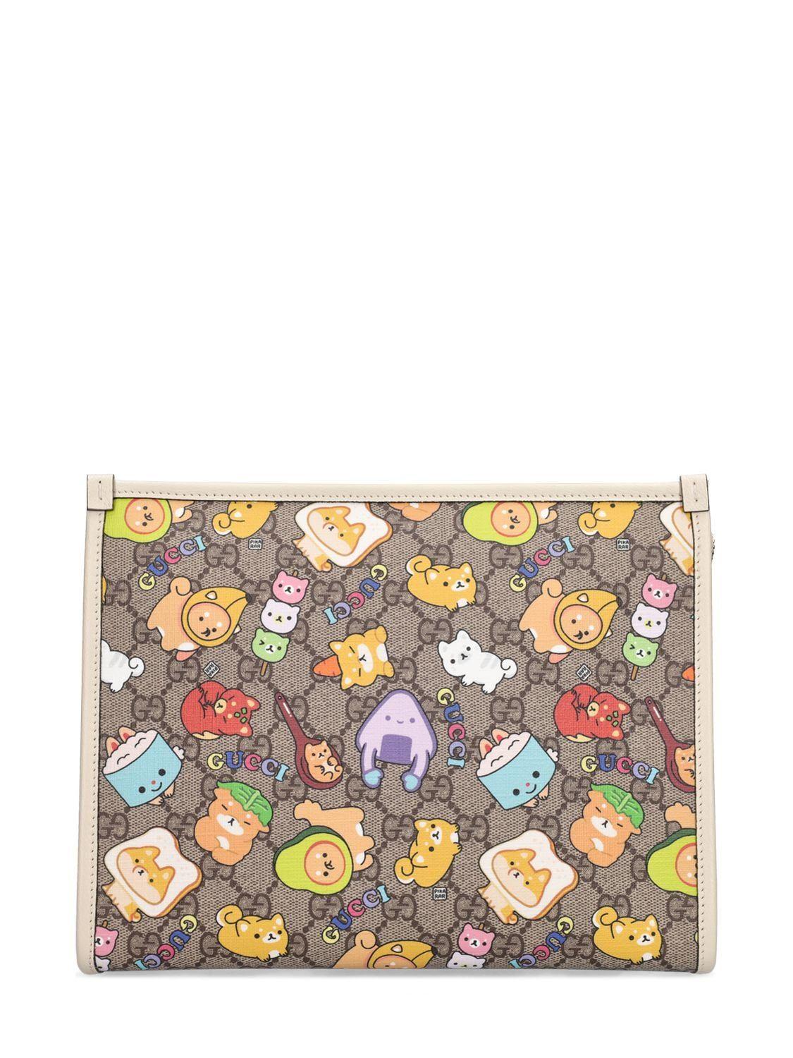 Gucci Kawaii gg Supreme Canvas Toiletry Bag in Gray for Men Lyst