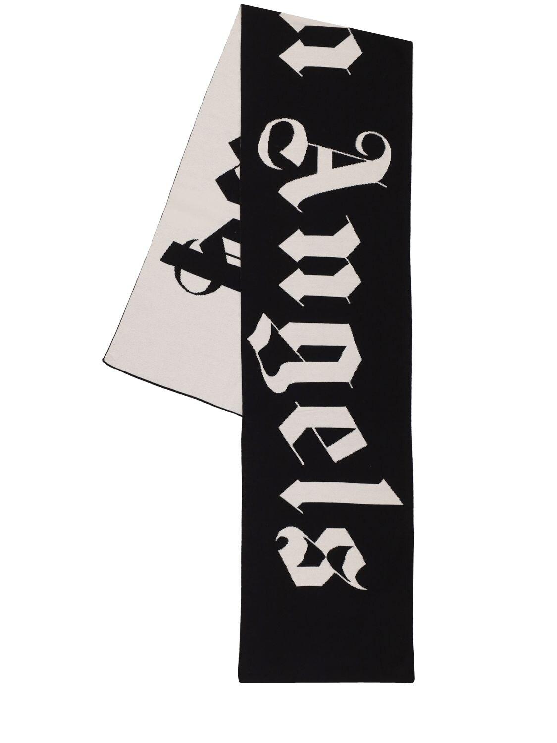 Palm Angels Wolle Schal Aus Wollmischung Mit Logo in Schwarz für Herren Herren Accessoires Schals 