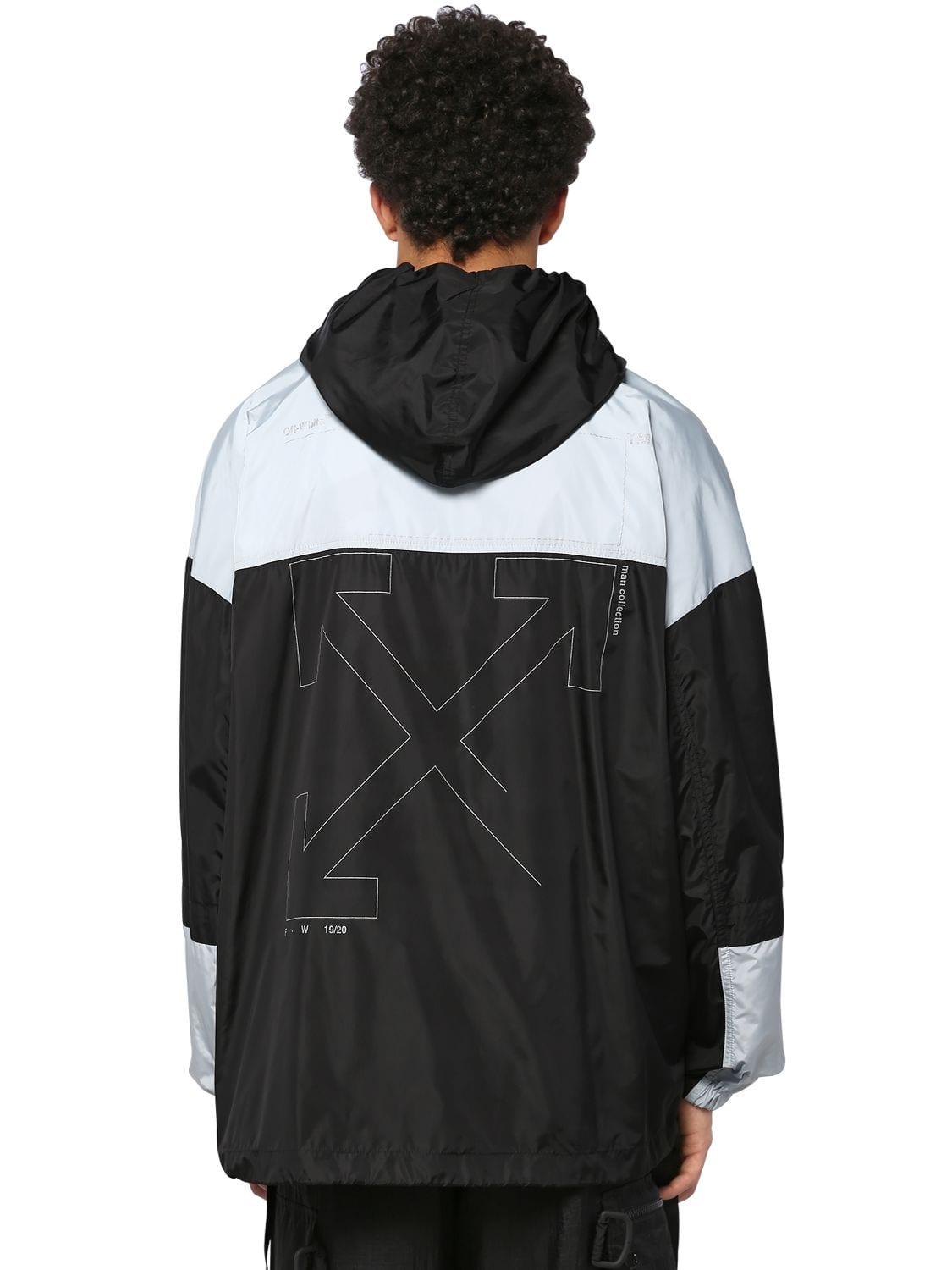 off white windbreaker white