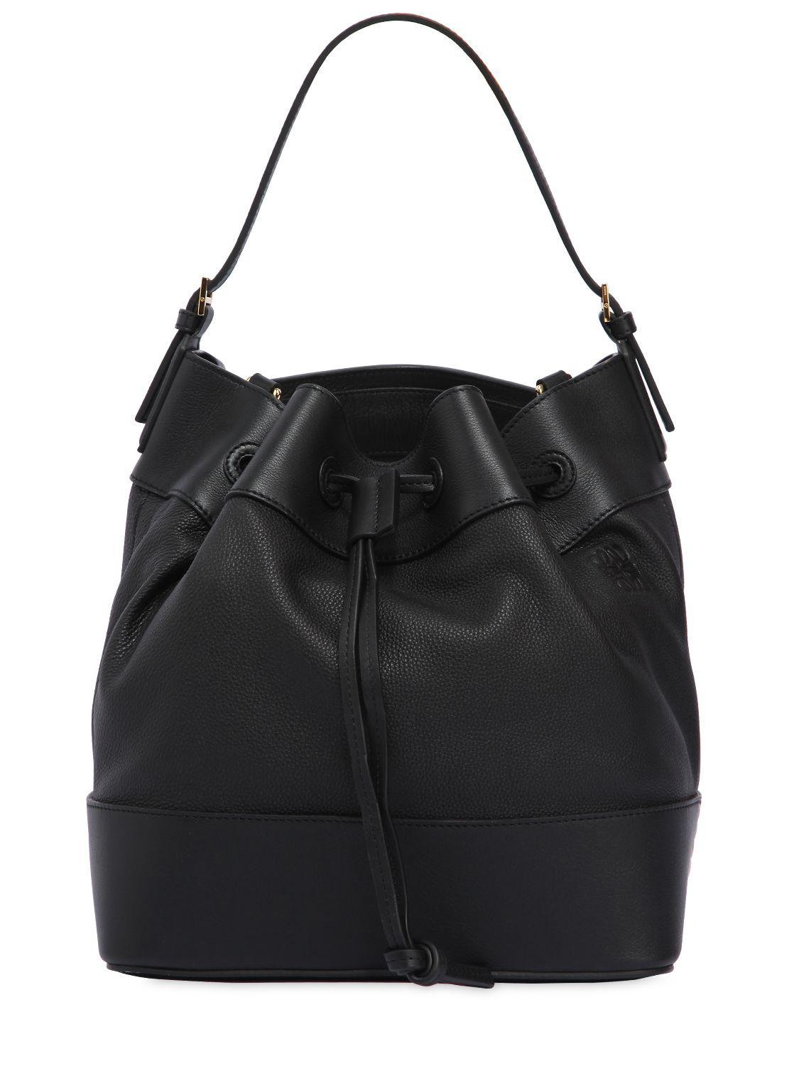 Loewe Midnight Leather Bucket Bag in Black Lyst