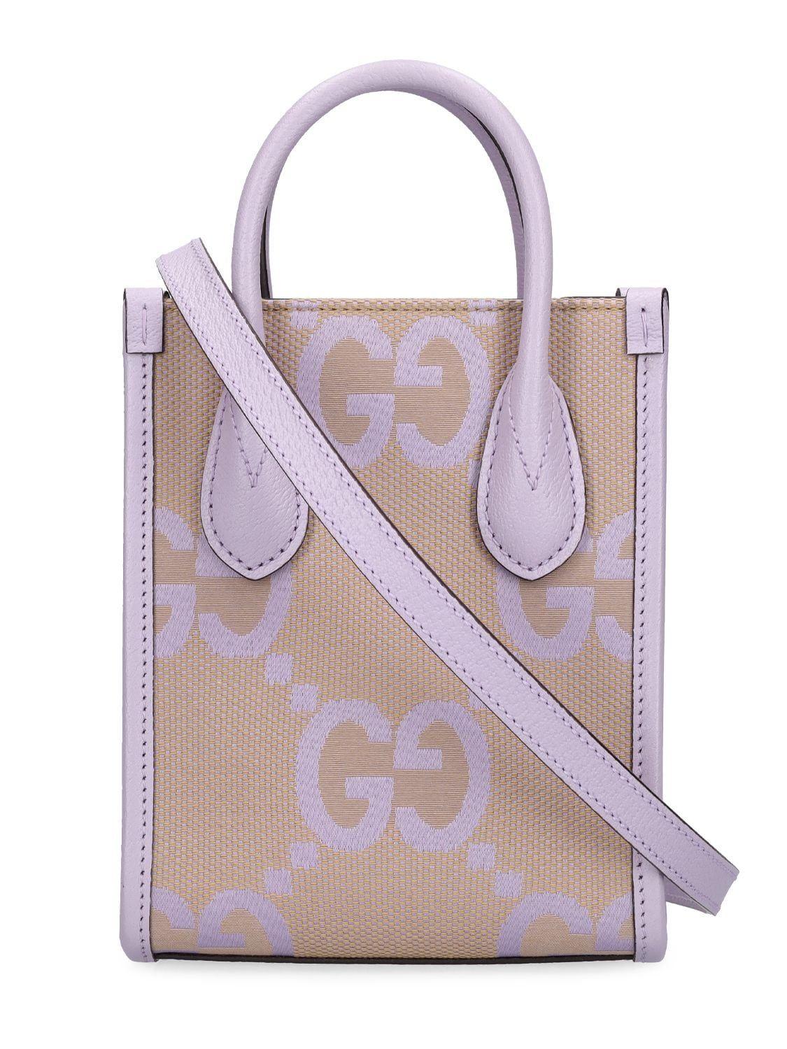 Gucci Jumbo GG Mini Tote Bag Beige/Mint