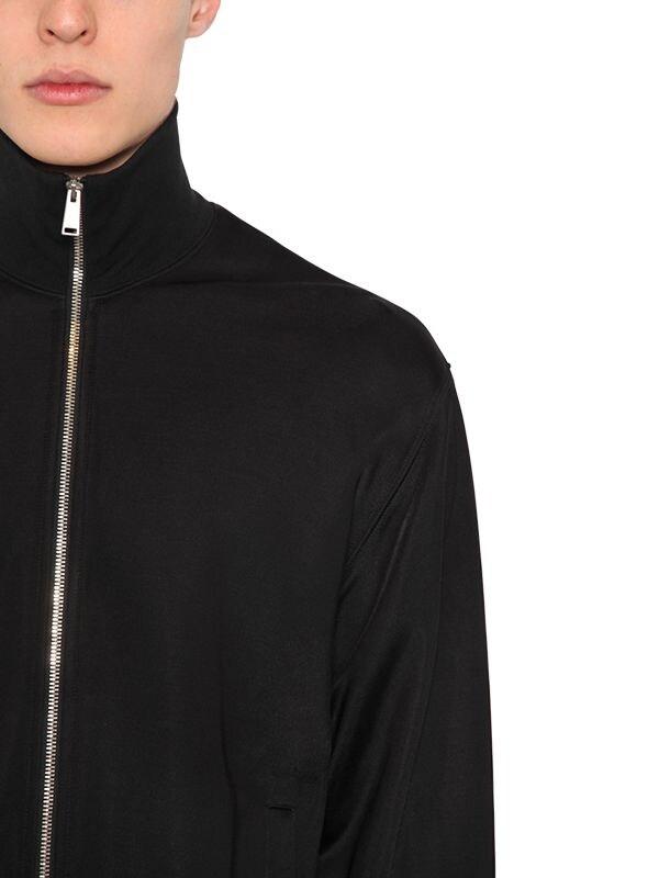Versace Synthetic Viscose Blend Jersey Track Jacket in Black/White ...