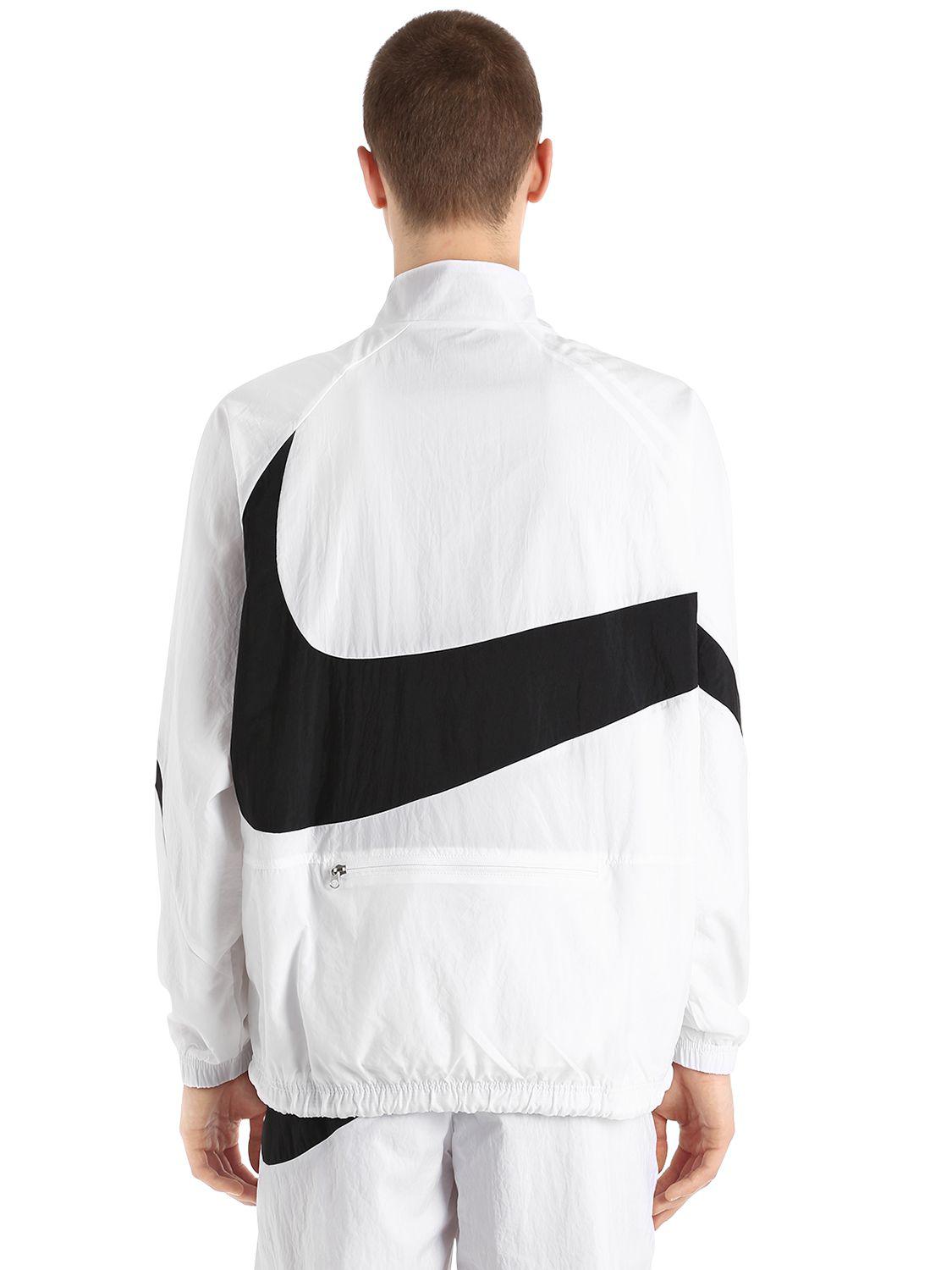 Nike Vaporwave Swoosh Woven Track Jacket in White for Men | Lyst UK