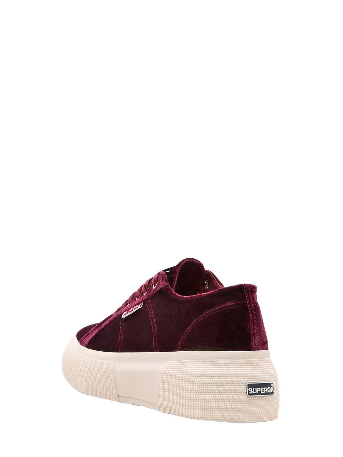 superga velvet platform