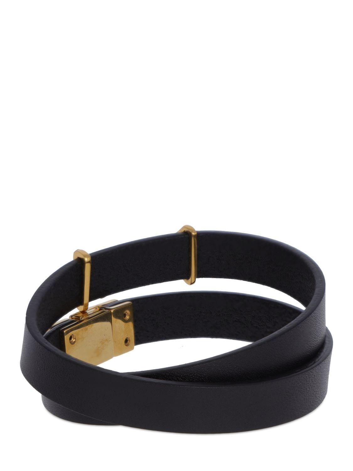 Saint Laurent Buckle Belt Double Wrap Bracelet