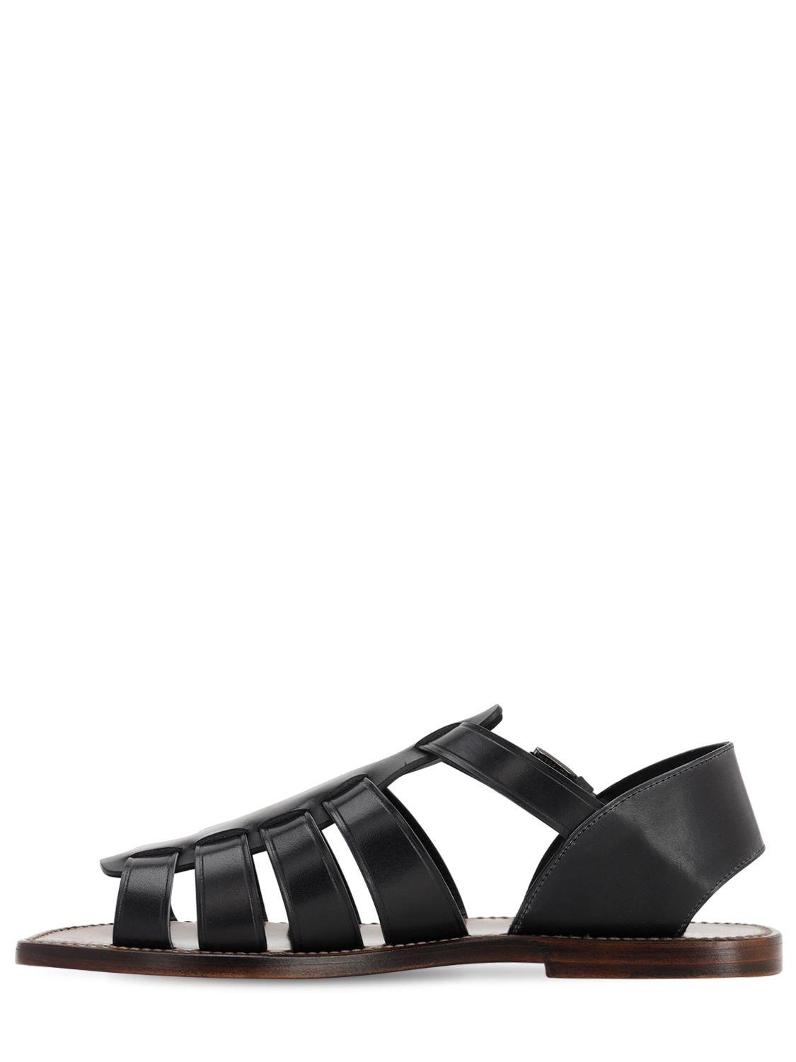 Silvano Sassetti 15mm Leather Sandals in Black for Men - Save 36% - Lyst