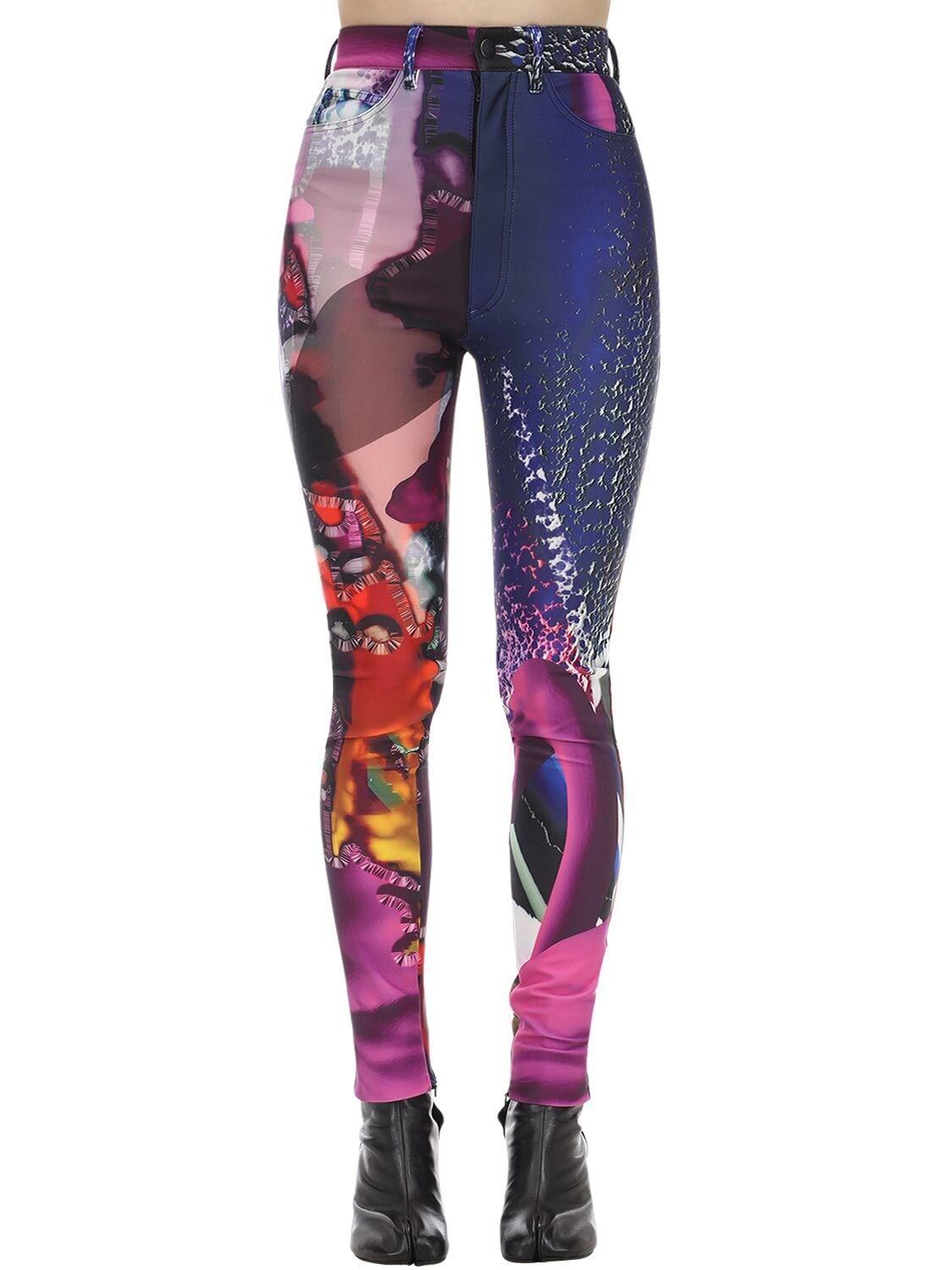 printed stretch pants