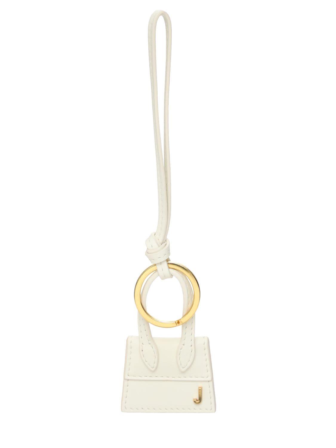 Jacquemus Le Porte Cle Chiquito Leather Key Holder in White for Men - Lyst