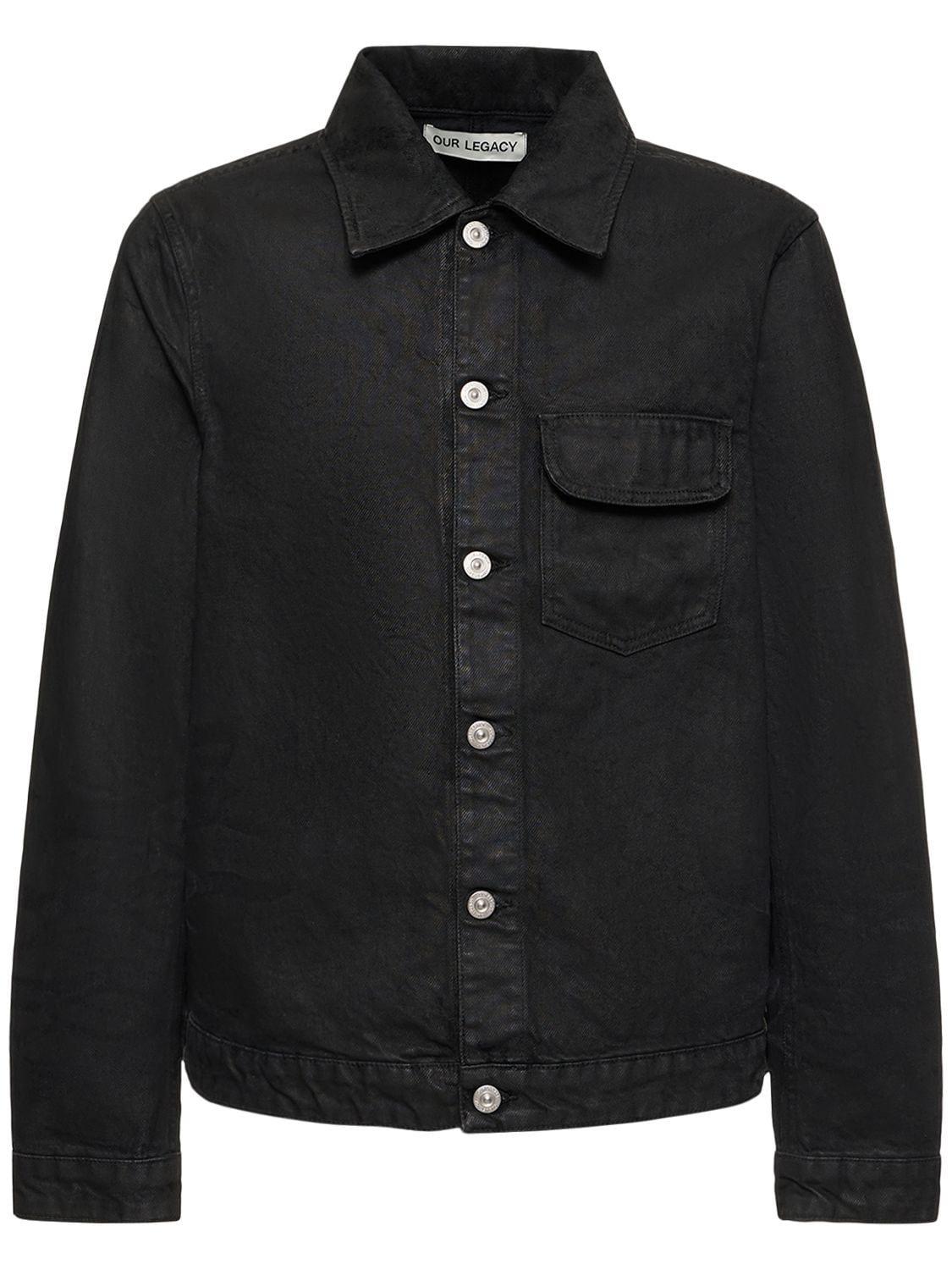 Our Legacy Rebirth Waxed Denim Jacket in Black for Men | Lyst