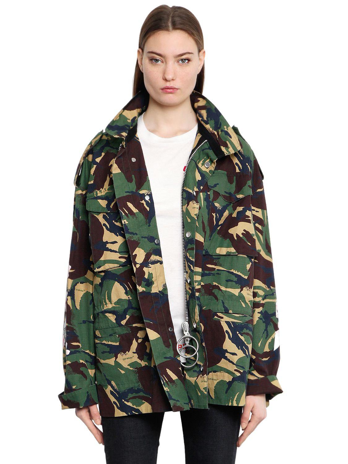 Off-White c/o Virgil Abloh M65 Camo & Cherry Blossom Field Jacket in Green  - Lyst