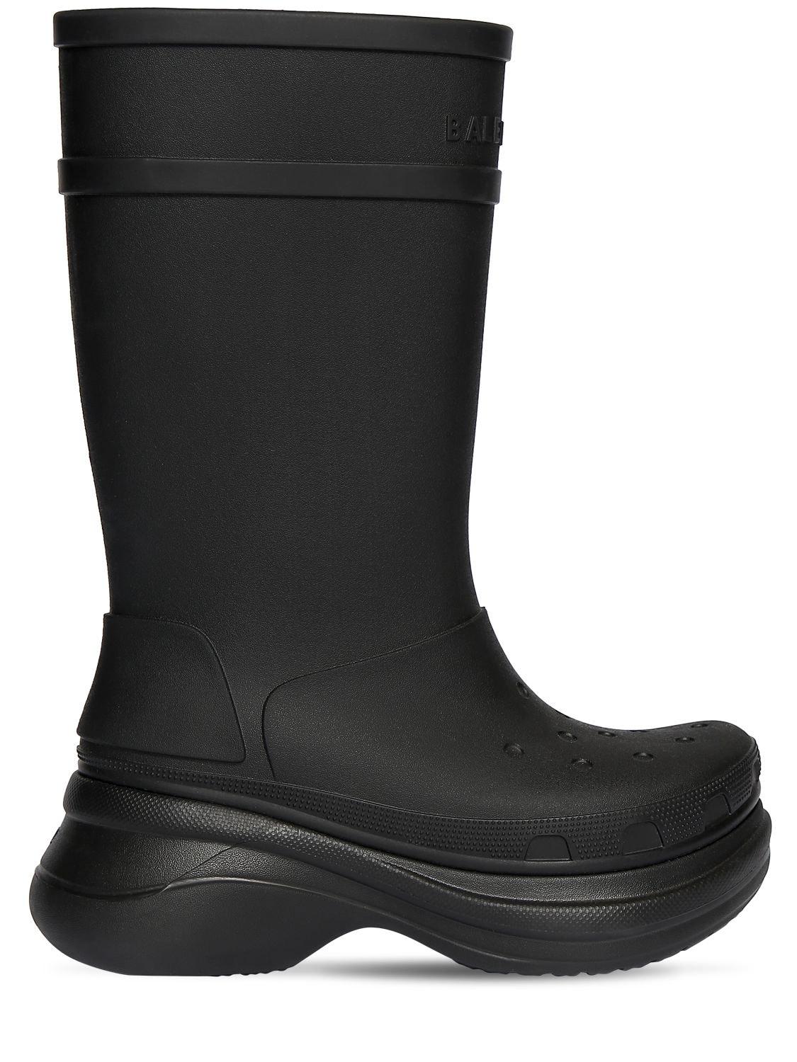 Balenciaga Crocs Rubber Boots in Black | Lyst