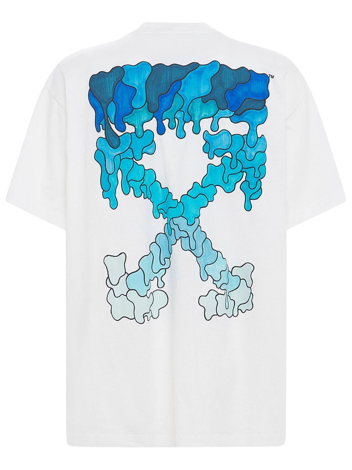T-shirt Oversize "blue Marker" In Jersey Di Cotone di Off-White c/o Virgil  Abloh da Uomo | Lyst