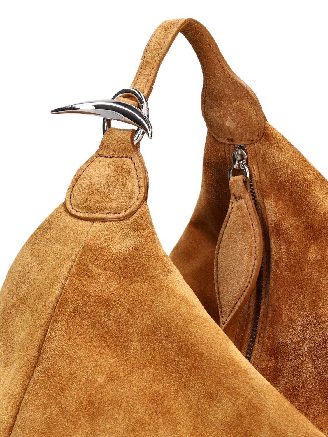 Liffner Pillow Pouch Suede Shoulder Bag in Brown | Lyst