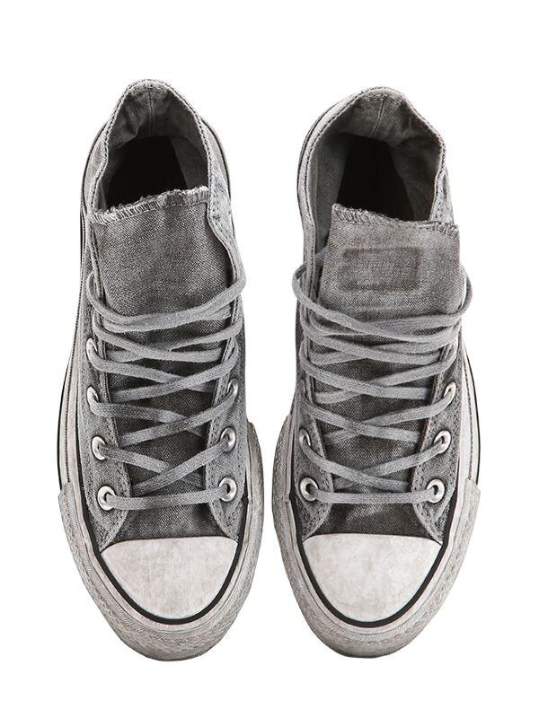 Converse Chuck Taylor High Lift Canvas Sneakers in Gray | Lyst