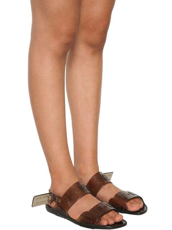 off white jelly sandals