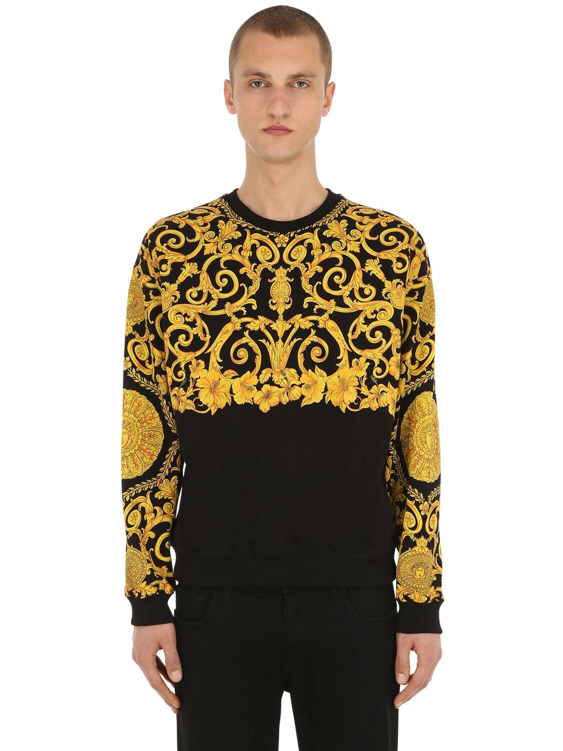 Black and cheap gold versace sweatshirt