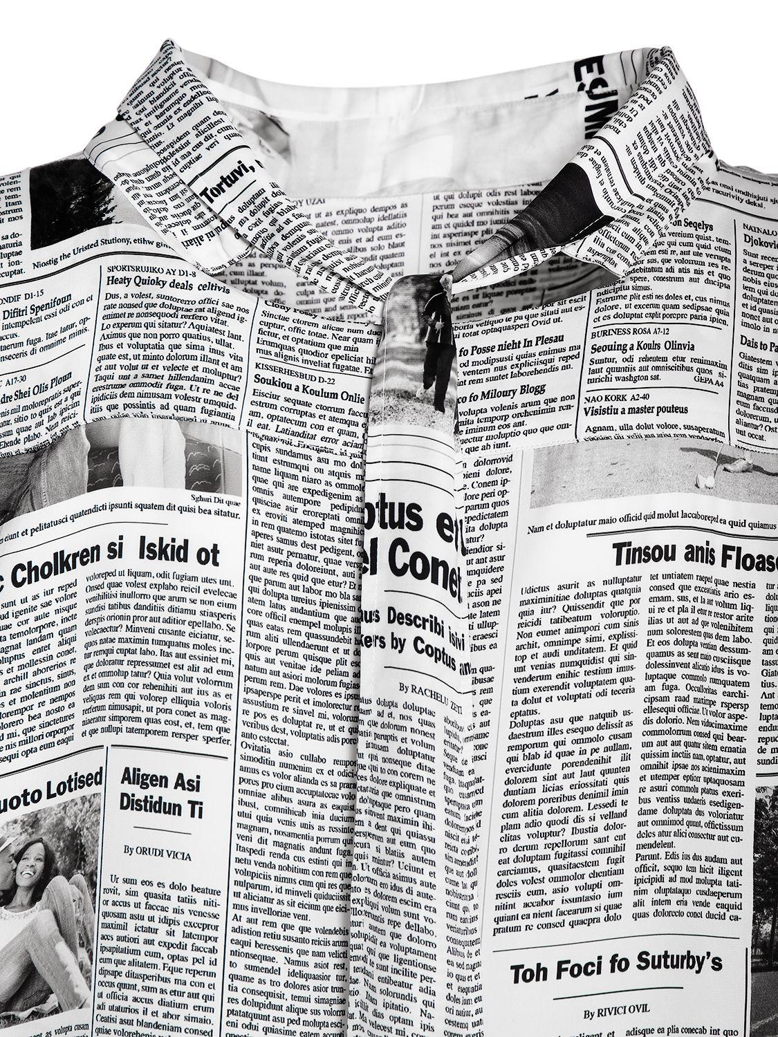 Balenciaga Newspaper Print Light Satin 