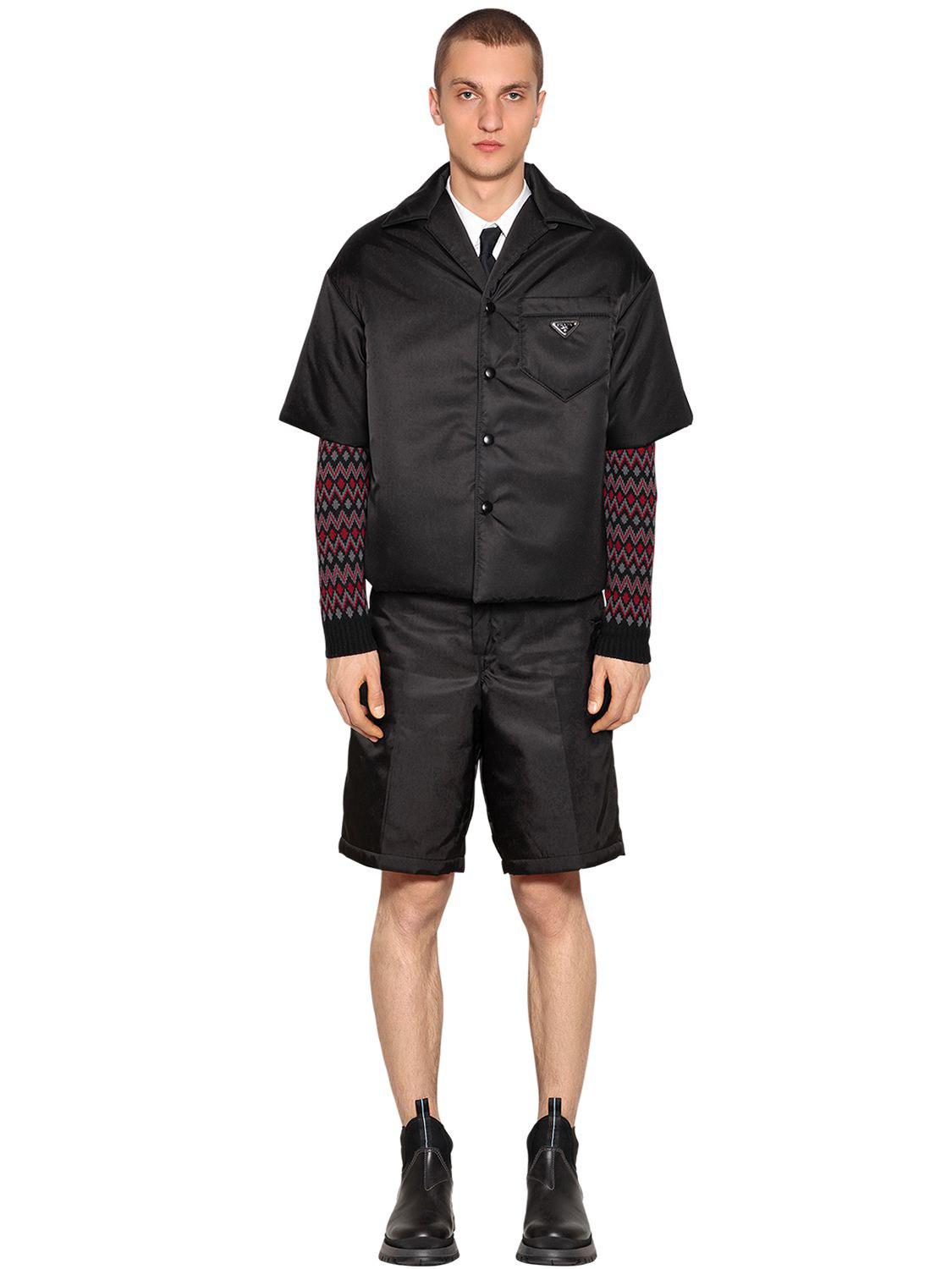 prada nylon bowling shirt